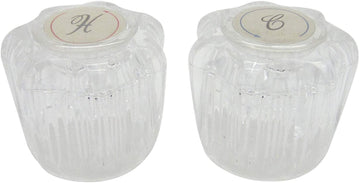 Dura Faucet (DF-RKA) RV Replacement Hot and Cold Crystal Acrylic Faucet Knobs