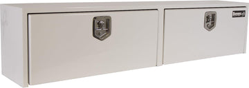 Buyers Products - 1705181 Heavy Duty Step Box, Diamond Tread Aluminum, 24 x 28 x 18 Inches, White 72" Width White