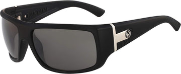 Dragon Men's Vantage Rectangular Sunglasses Shiny Black/Ll Smoke 63. Millimeters