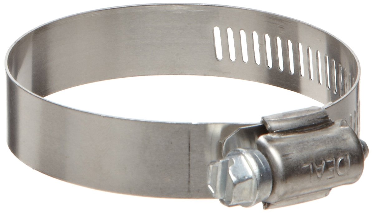 Ideal-Tridon Hy-Gear 50 Series Stainless Steel 201/301 Worm Gear Hose Clamp, General Purpose, 28 SAE Size, Fits 1-1/4 - 1-5/8" Hose ID, 32 mm - 57 mm Hose OD Range (Pack of 1) 32 millimeters 1