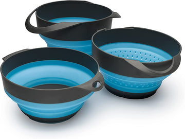 S.O.L. Survive Outdoors Longer S.O.L. Flat Pack Collapsible Bowls & Strainer Set