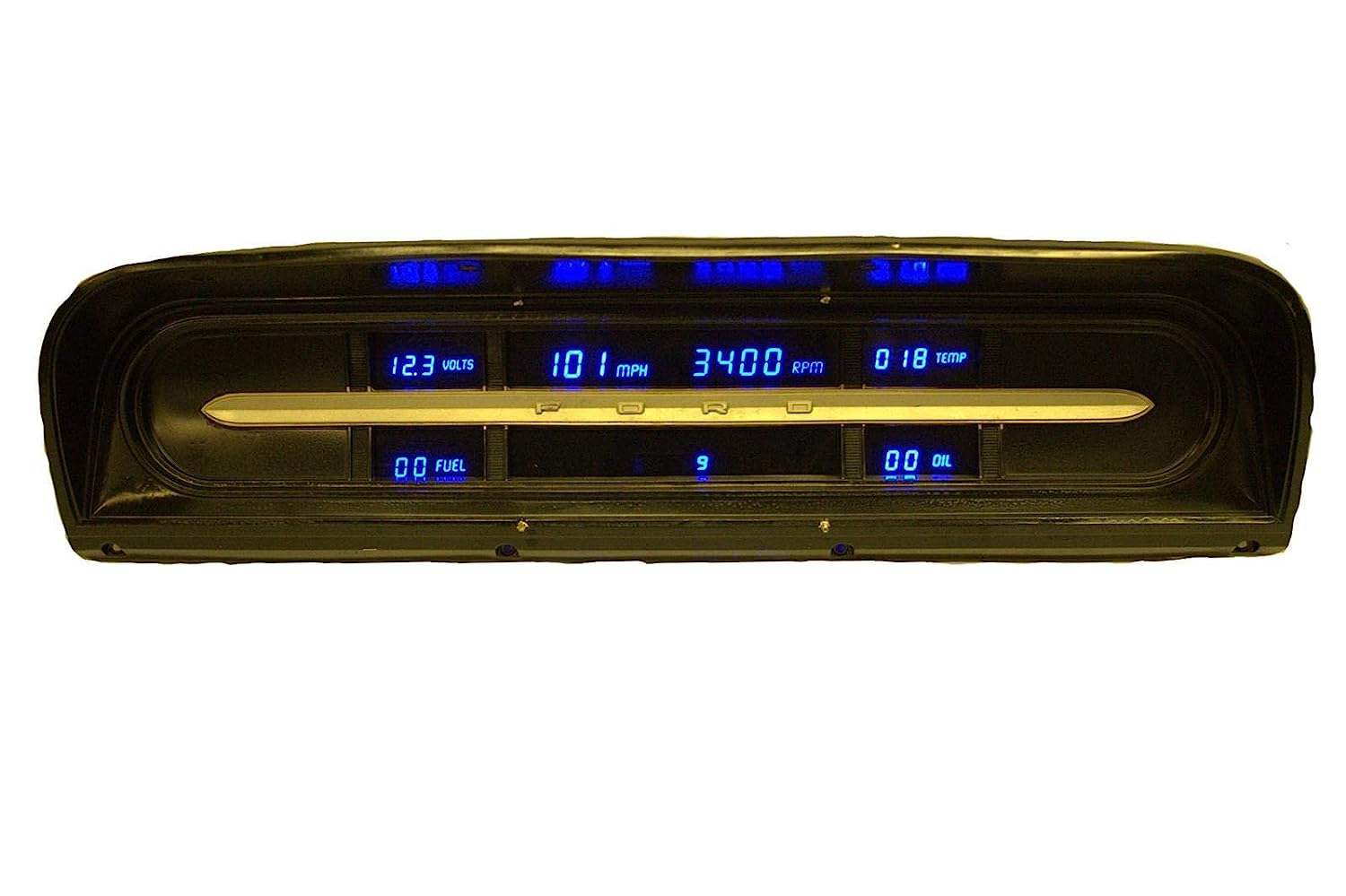 Intellitronix LED Digital Gauge Panel Ford 1967-1972 Truck Blue