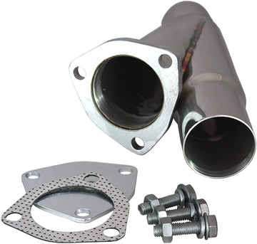 QTP 10225 2.25" 2-1/4" Stainless Steel Exhaust Cutout Y-Pipe With Cap