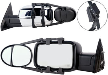 Fit System (3990) Dual Lens Universal Towing Mirror with Ratchet Mount System, Pair, 5