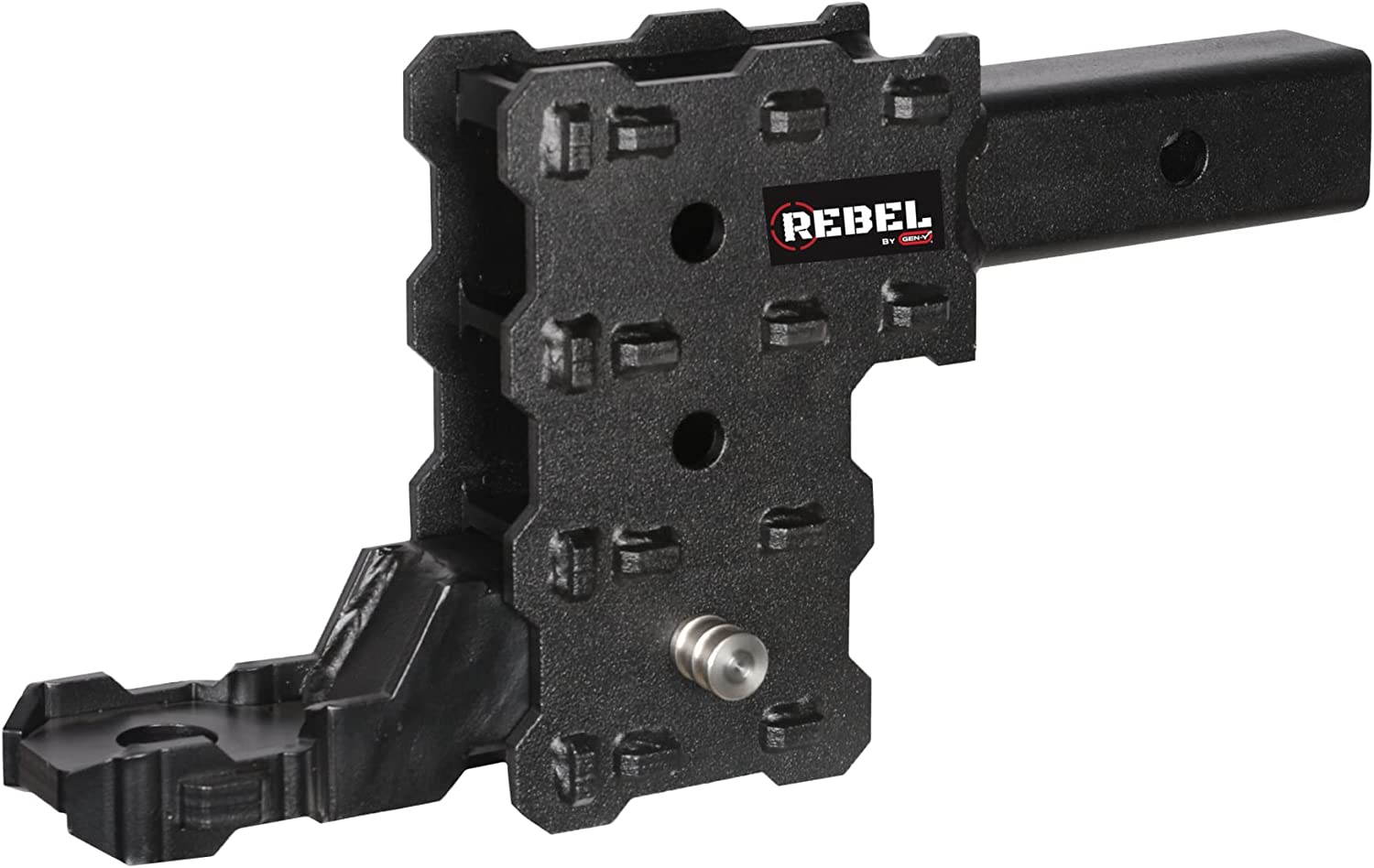 GEN-Y Rebel-X 2" Hollow Shank 4.5" Drop .7K TW 7K Hitch & GH-13051X Platinum Ball Mount