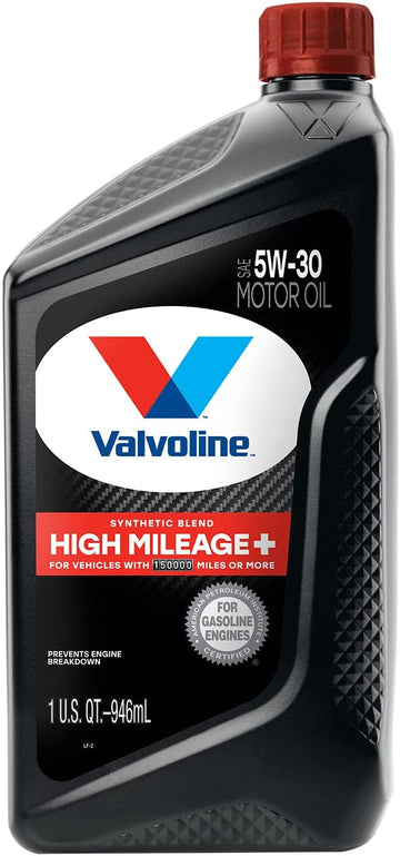 Valvoline High Mileage 150K with Maxlife Plus Technology 5W-30 Motor Oil 1 Quart 1 QT 5W-30