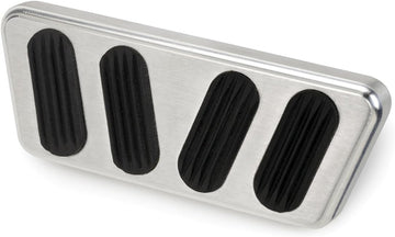 Lokar BAG-6123 Brushed Billet Aluminum Automatic Brake Pad with Rubber