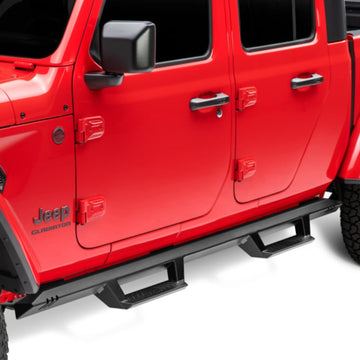 N-Fab EpYx Steps | Textured Black, Cab Length | EXJ074-TX | Fits 2007-2018 Jeep Wrangler JK 4 Door SUV, SRW Gas