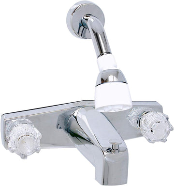 Valterra Phoenix Faucets by PF214349 Two-Handle 8" Tub/Shower Diverter Faucet with Shower Head Kit - Plastic, Chrome
