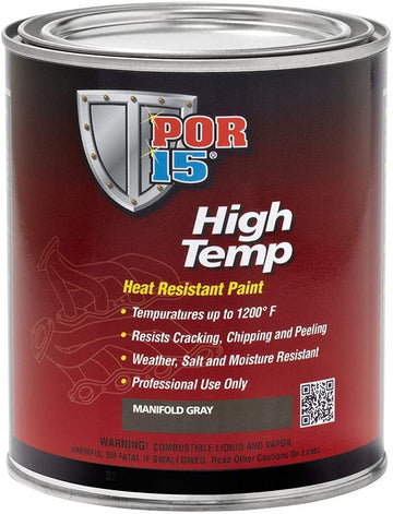 POR-15 44304 Aluminum High Temperature Paint - 1 Quart 946 ml (Pack of 1) Aluminum