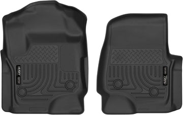 Husky Liners Fits 2017-19 Ford F-250/F-350 Crew Cab/SuperCab - with Vinyl Floor X-act Contour Front Floor Mats Crew Cab (For VINYL Floors) X-act Contour Front Floor Mats Black