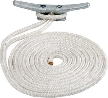 Sea-Dog Double Braided Nylon Dock Line - 5/8" x 50' - White