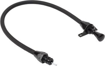Lokar XTD-3350400FM Firewall Mount Transmission Dipstick with Black Stainless Steel Housing and Black Fittings for GM TH-350/TH-400 Transmission