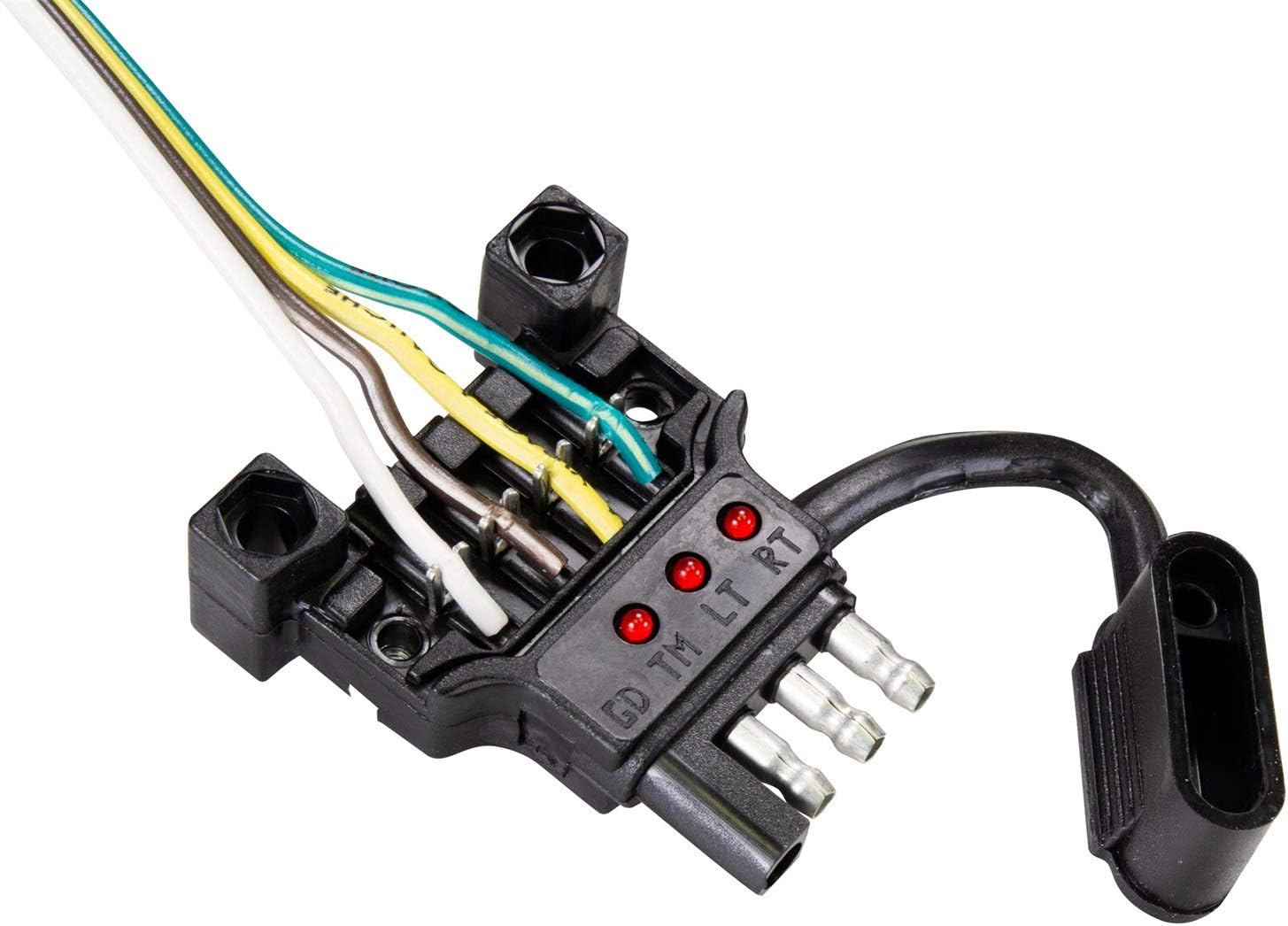 Hopkins 48192 Endurance Quick Fix Trailer Side 4-Flat Connector, Black