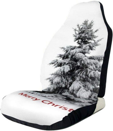 YNNETORE Merry Christmas Minimalist Snow Front Seat Covers Car Seat Covers Front Seats Only Universal Fit 1 PCS