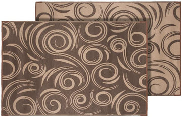 Faulkner 68862 RV Camping Carpet Mat Brown Beige Swirl 8' x 20'