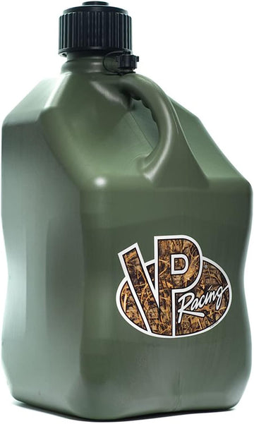 VP Racing 5.5 Gallon Motorsport Racing Liquid Container Utility Jug Can with Contoured Handle, Multipurpose Cap and Rubber Gaskets, Camo