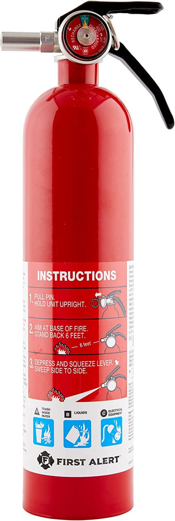 First Alert FE10GR GARAGE10 Fire Extinguisher, Red Garage Fire Extinguisher