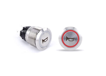 Sierra AV10050R, Push Button Horn Switch, Red Halo