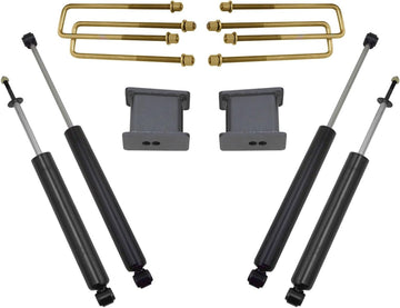 MaxTrac 900930 Lift Blocks 3 in. Lift Incl. U Bolts Front And Rear MaxTrac Shocks Lift Blocks