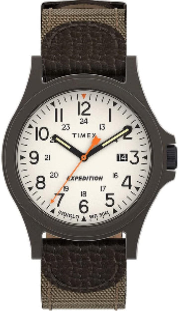Timex Expedition Acadia Watch - Brown Natural Dial - Brown Strap