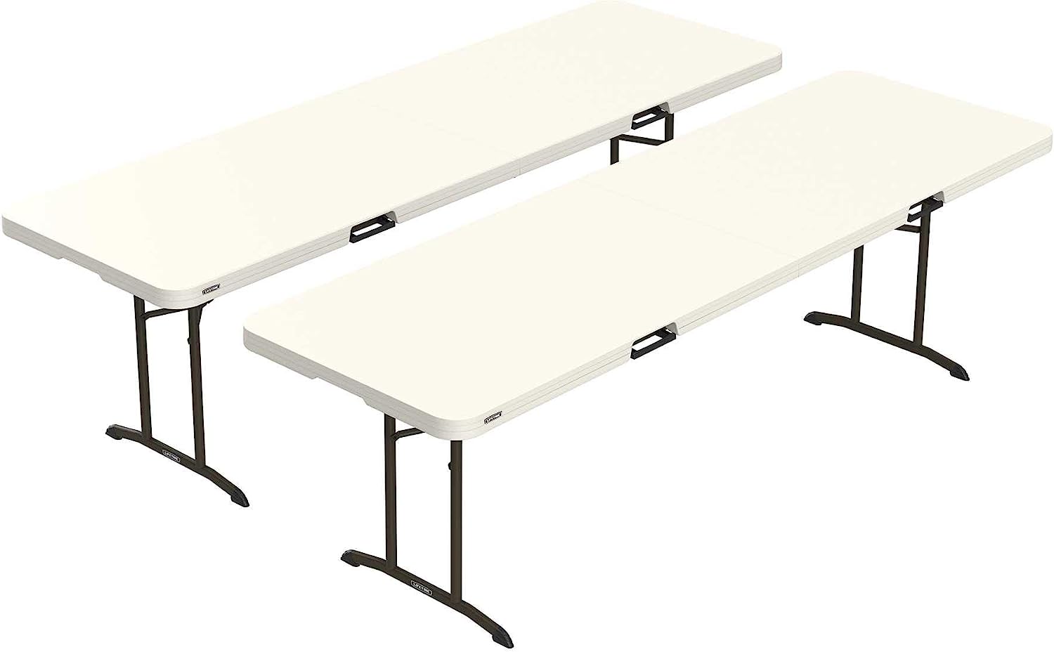 Lifetime 80882 Commercial Fold in Half, 8 Feet, 2 Pack Table, Almond