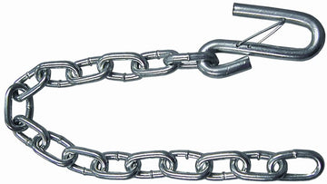 Fulton Safety Chains Safety Chain, Grade 30, 1/4 x 24-Inch with 7/16-Inch Wire Safety Latch