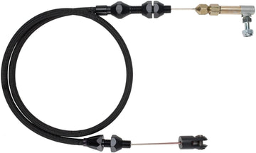 Lokar XTC-1000HT 24" Throttle Cable Kit with Black Stainless Steel Housing and Black Fittings