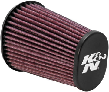 K&N RE-0960 Universal Clamp-On Air Filter: Oval Straight; 2.438 in (62 mm) Flange ID; 6 in (152 mm) Height; 4.5 in x 3.75 in (114 mm x 95 mm) Base; 3.5 in x 2.5 in (89 mm x 64 mm) Top