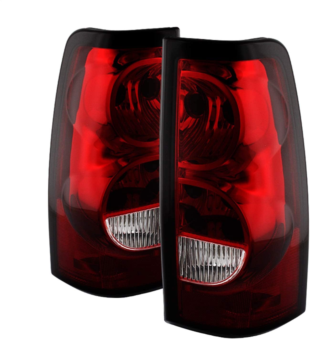 Xtune ALT-JH-CS03-OE-RC Chevy Silverado Tail Light Red Clear