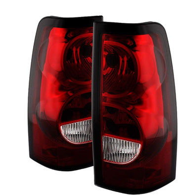 Xtune ALT-JH-CS03-OE-RC Chevy Silverado Tail Light Red Clear