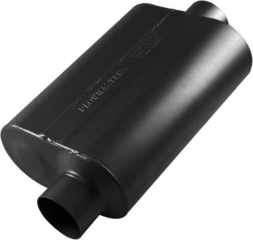 Flowmaster 853046 Super 40 Series 3.00" Offset In and Center Out 16 Gauge 409S Stainless Steel Exhaust System