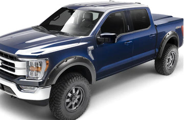 Bushwacker Pocket/Rivet Style Front & Rear Fender Flares | 4-Piece Set, Black, Smooth Finish | 20963-02 | Fits 2021-2022 Ford F-150 (Excludes Lightning)