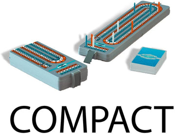 GSI Outdoors Travel Cribbage Board Outside Inside (9 Piece), Gray, 12.75