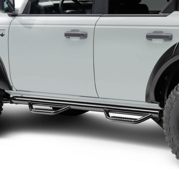 N-Fab Nerf Steps | Gloss Black, Cab Length | F2172B | Fits 2021-2023 Ford Bronco 4 Door SUV, SRW Gas