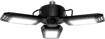 Performance Tool W2284 6500 Lumen Bight 120V LED 3 Panel Garage Ceiling, Attic, Workshop Light