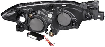 Anzo USA 121228 Mazda 3 Projector Halo Black Clear AmberHeadlight Assembly - (Sold in Pairs)