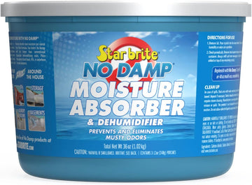 Star Brite No Damp Dehumidifier & Moisture Absorber - Prevent & Eliminate Musty Odor in Closets, Basements, Bathrooms, Campers, Boats, Safes & More. 36 Oz Bucket