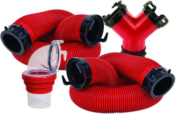 Valterra D04-0118 EZ Coupler Dual Tank Sewer Hose Kit - 10'