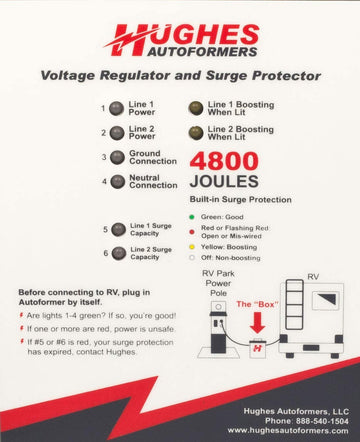 Hughes Autoformers RV220-50SP RV220-50-SP Voltage Booster/Surge 50 Amp