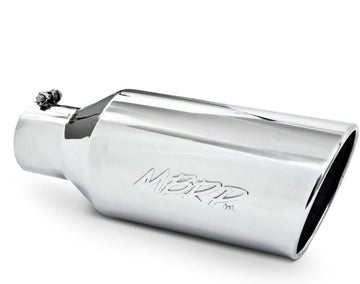 MBRP T5126 T304 Stainless Steel 4" Inlet 18" Length 7" Outer Diameter Rolled End Exhaust Tip