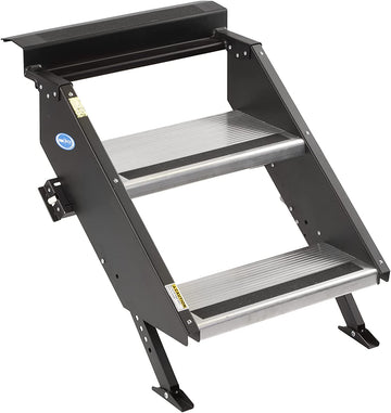MORryde StepAbove 25" to 29.5" 2 Step Portable RV Camper Motorhome Entry Stairs 26-28in