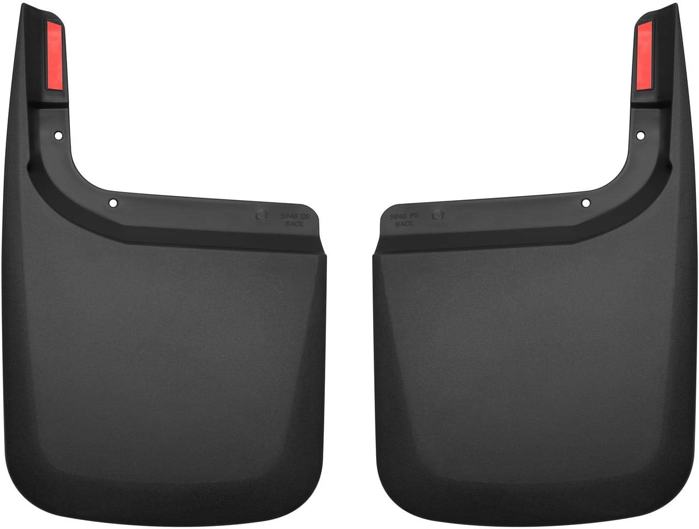 Husky Liners 59461 Black Rear Mud Guards Fits 15-17 F150 Without OE Flares WITHOUT Fender Flares Custom Rear Mud Guards
