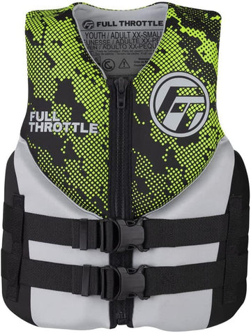 Full Throttle 142400-400-009-22 Junior Hinged Life Jacket - Green