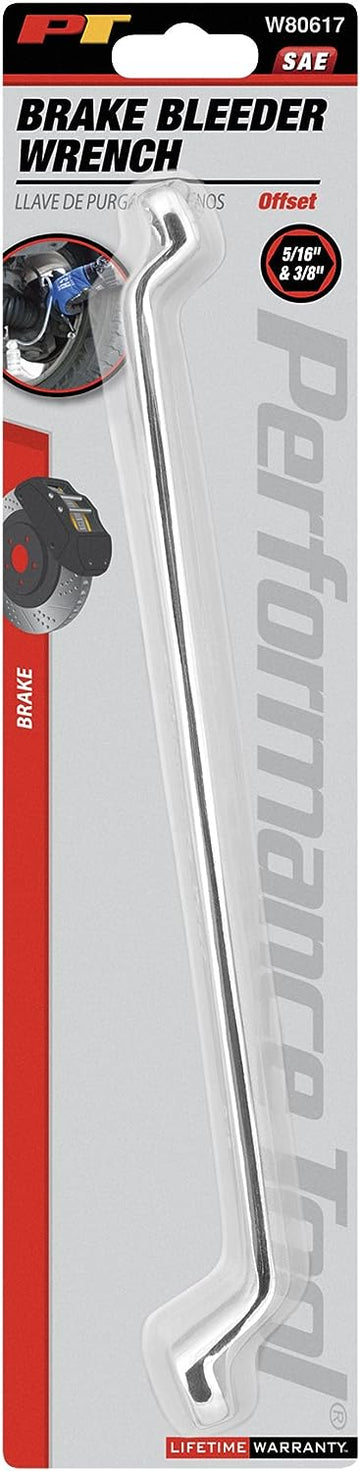 Performance Tool W80617 Offset Brake Bleeder Wrench, 5/16" x 3/8" 5/16-Inch x 3/8-Inch