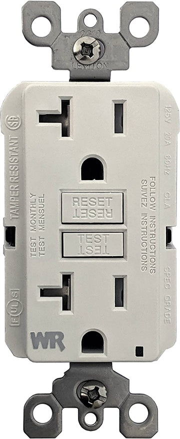Blue Sea Systems Marine Grade Dual GFCI Receptacle, 125V AC, 20A, White, 1698