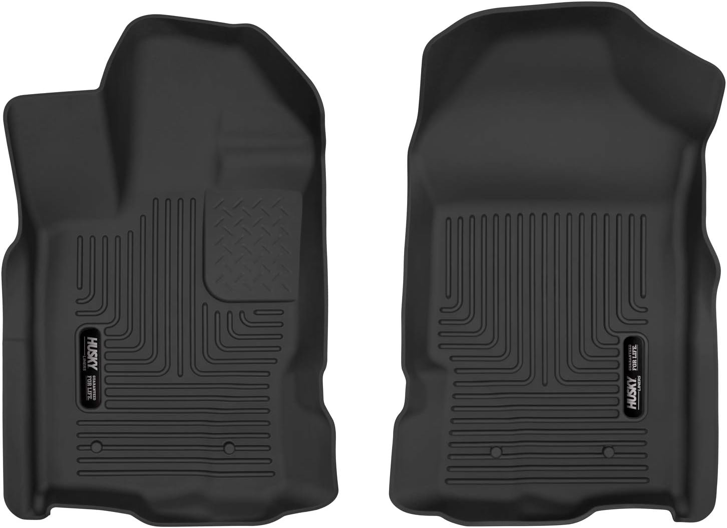 Husky Liners X-act Contour Series | Front Floor Liners - Black | 54701 | Fits 2019-2022 Ford Ranger SuperCrew/SuperCab 2 Pcs