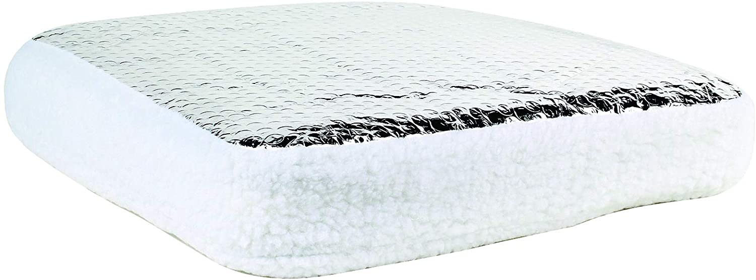 Camco 45192 White 14" x 14" Thermal RV Vent Insulator, 1 (Non-Carb Compliant) With Reflective Surface
