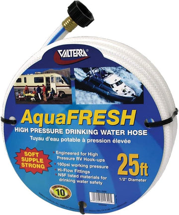 Valterra W01-5300 White 1/2" x 25' Drinking Water Hose 1/2 Inch x 25 Inch White