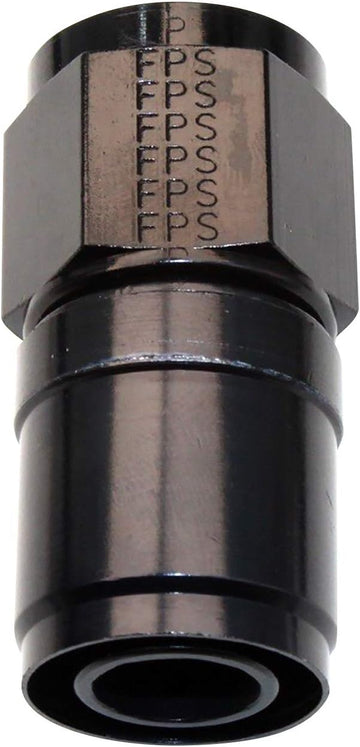 FRAGOLA 2600112 Black 12 12 AN Fitting, Hose End, Crimp-On, Straight, Female Anodize